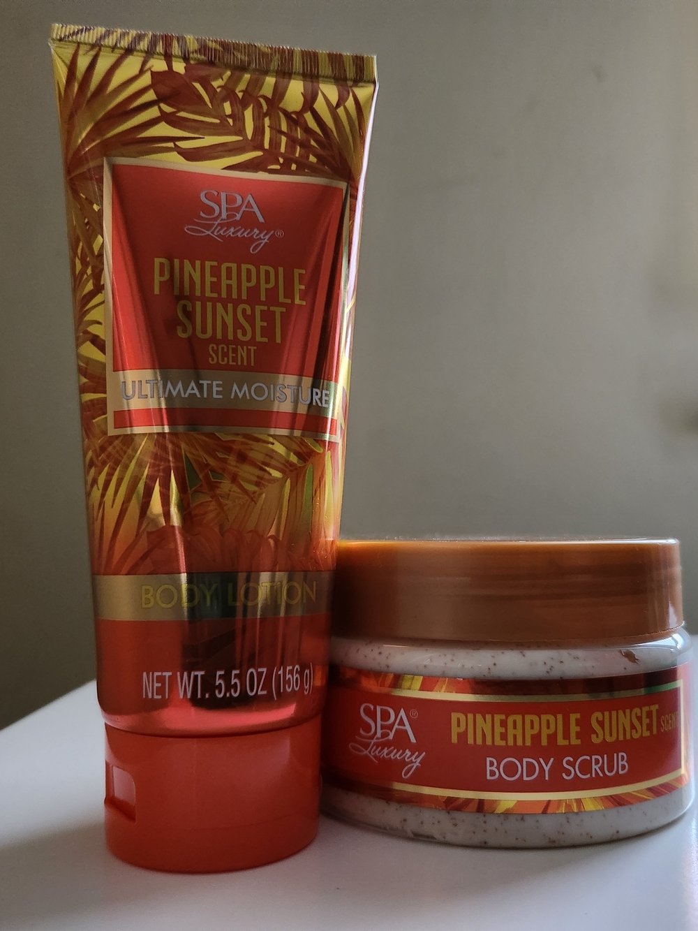 Pineapple Sunset Body Scrub & Lotion — Orange